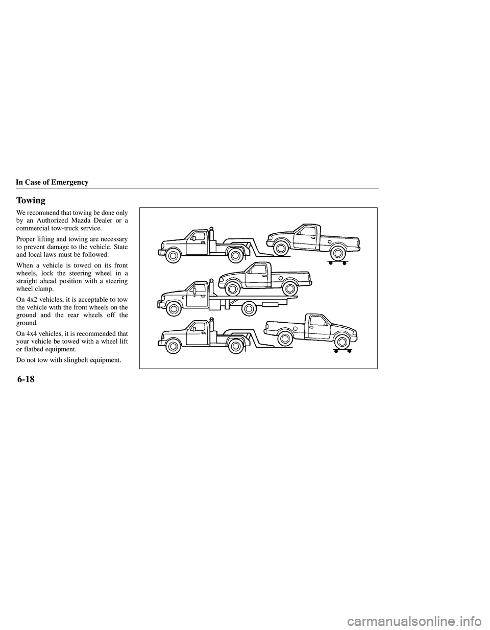 MAZDA MODEL B3000 4WD 2001  Owners Manual 