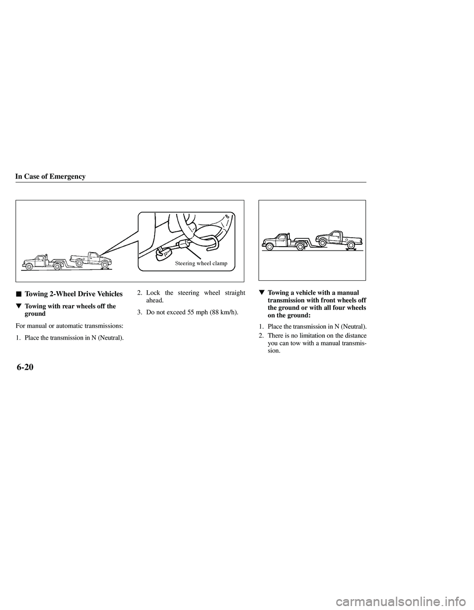 MAZDA MODEL B3000 4WD 2001  Owners Manual 