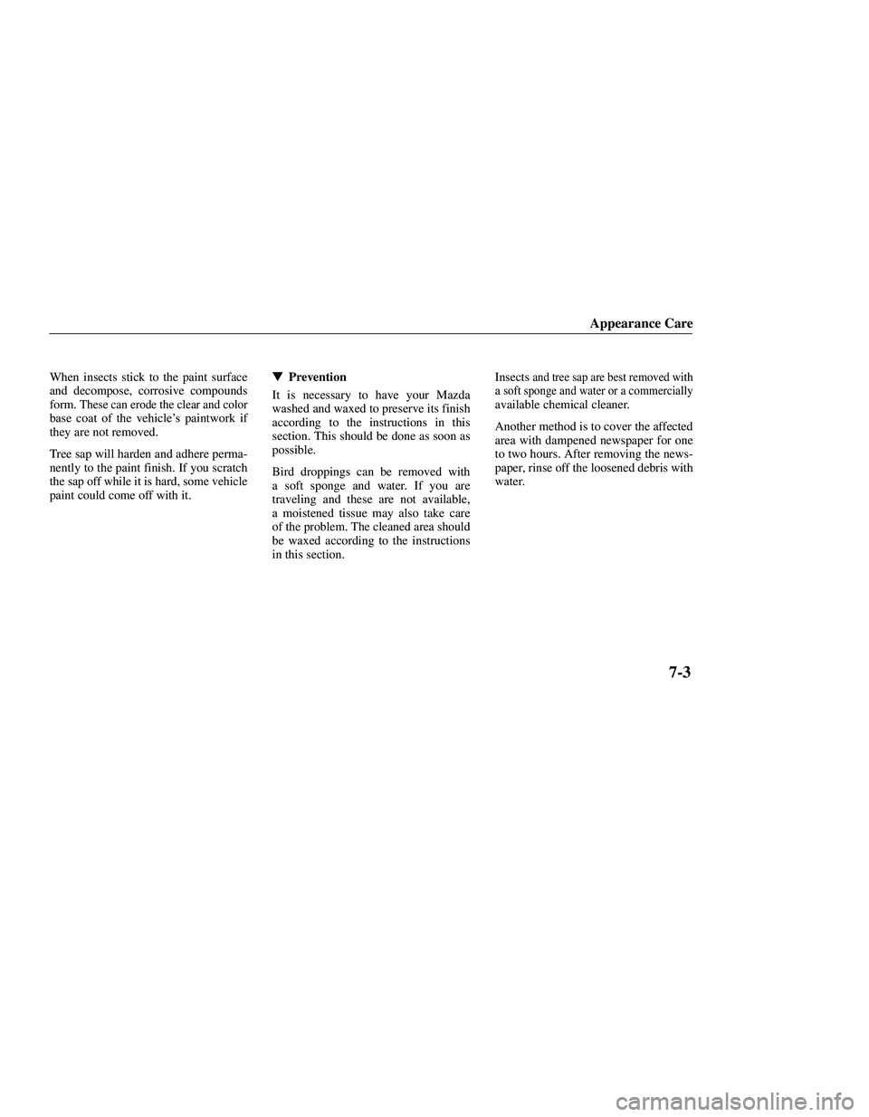 MAZDA MODEL B3000 4WD 2001  Owners Manual 