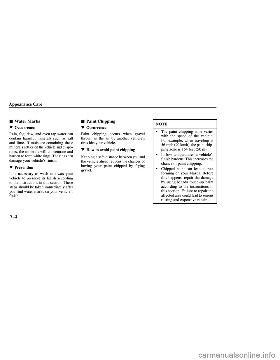 MAZDA MODEL B3000 4WD 2001  Owners Manual 