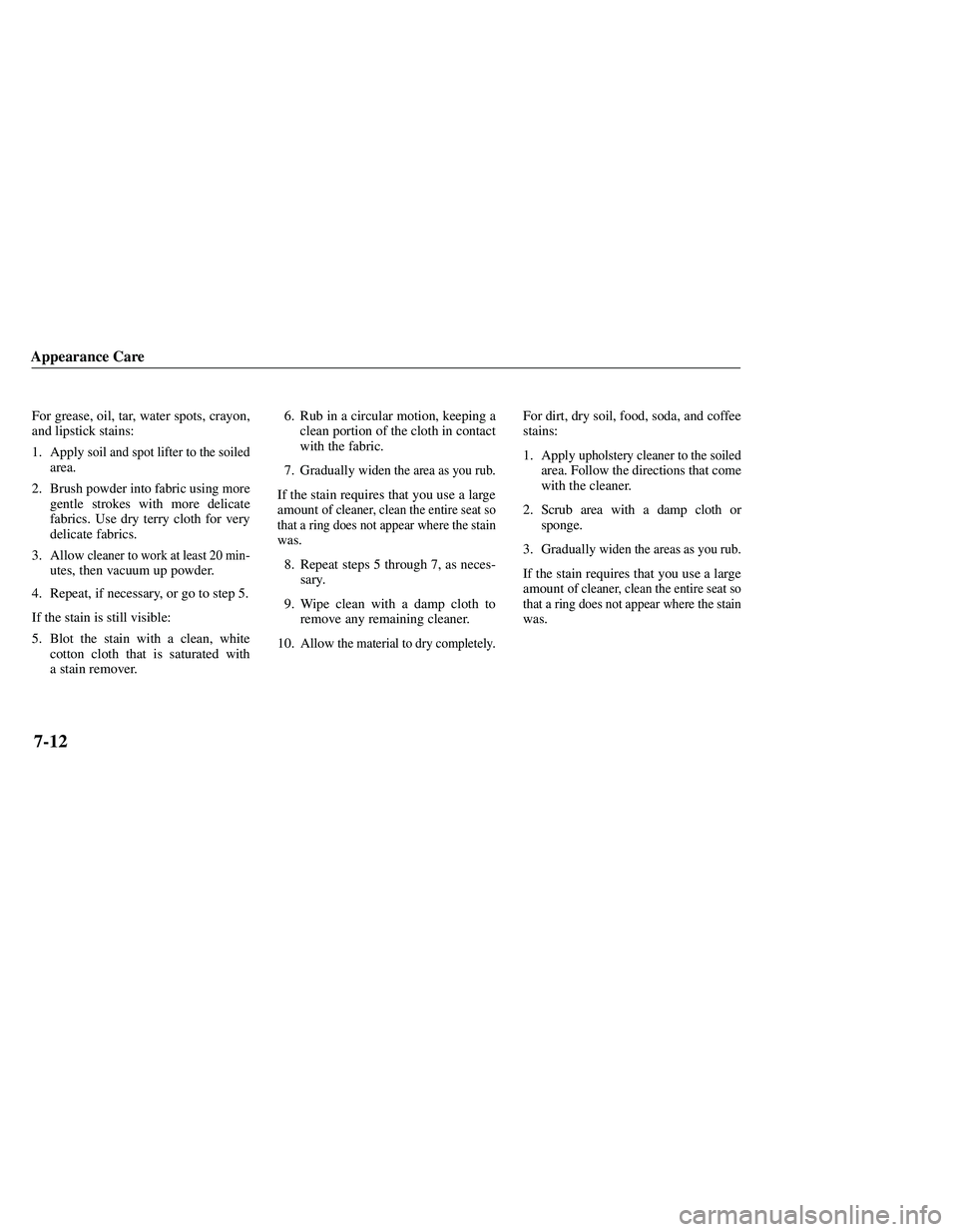 MAZDA MODEL B3000 4WD 2001  Owners Manual 