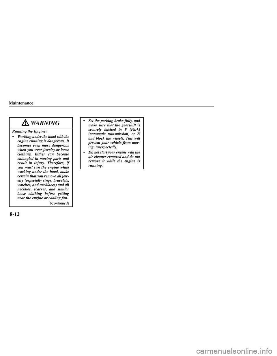 MAZDA MODEL B3000 4WD 2001  Owners Manual 