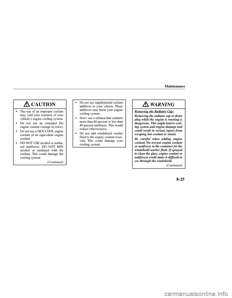 MAZDA MODEL B3000 4WD 2001  Owners Manual 
