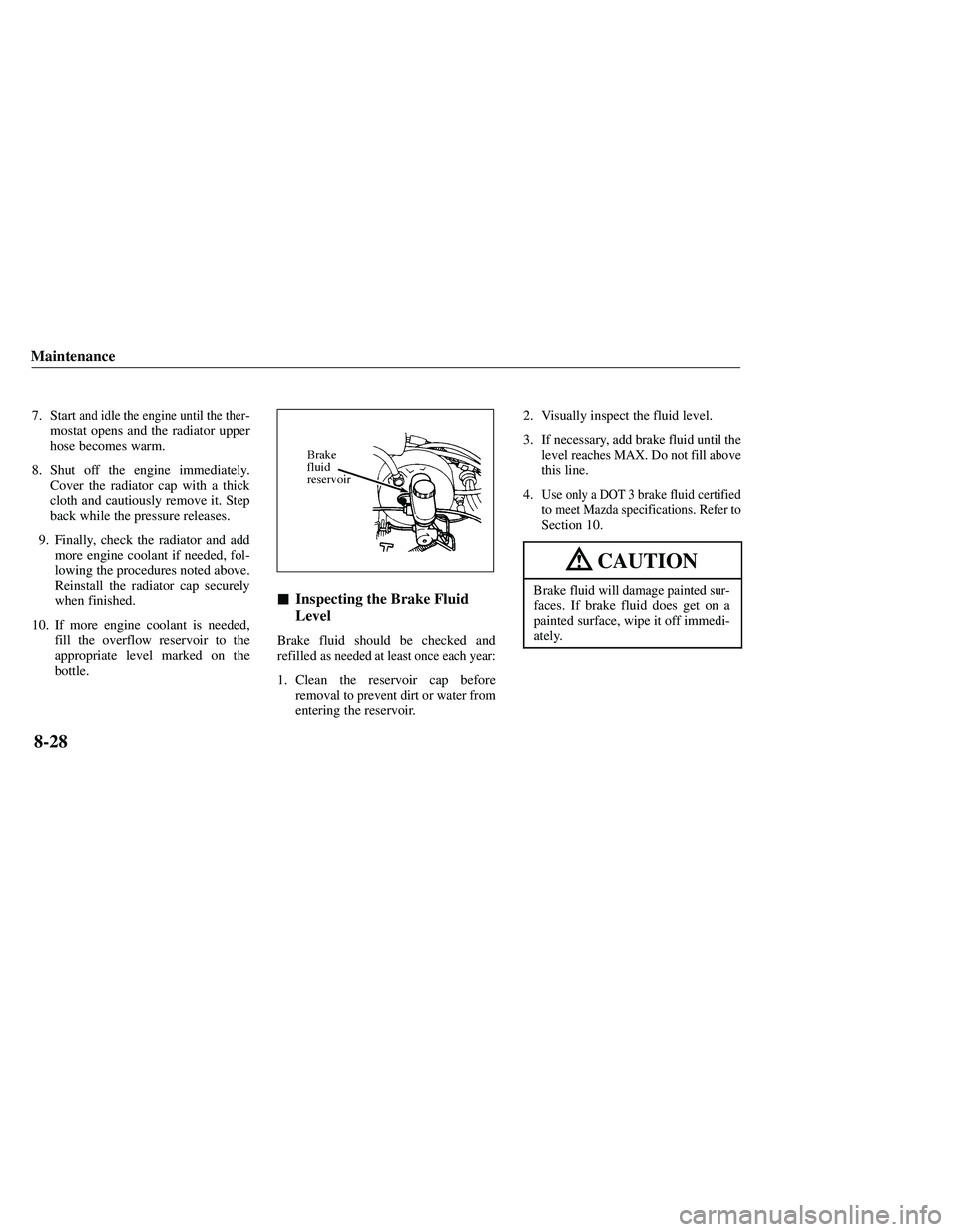 MAZDA MODEL B3000 4WD 2001  Owners Manual 