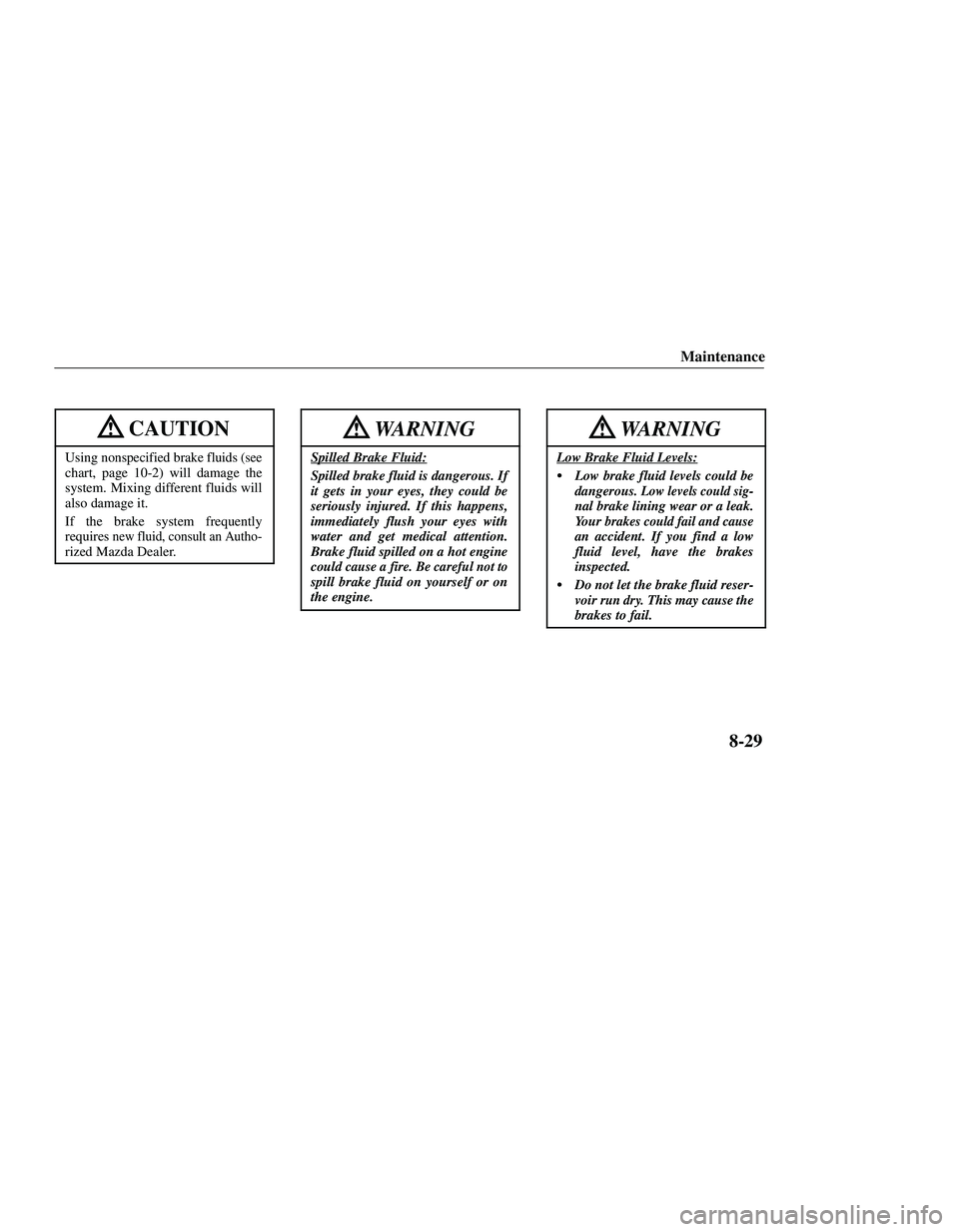 MAZDA MODEL B3000 4WD 2001  Owners Manual 