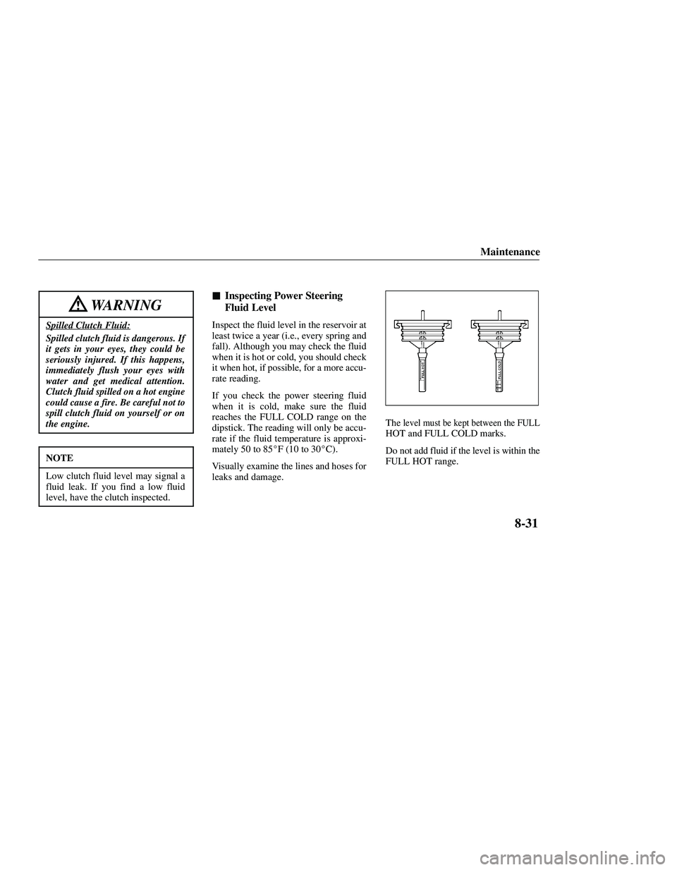MAZDA MODEL B3000 4WD 2001  Owners Manual 