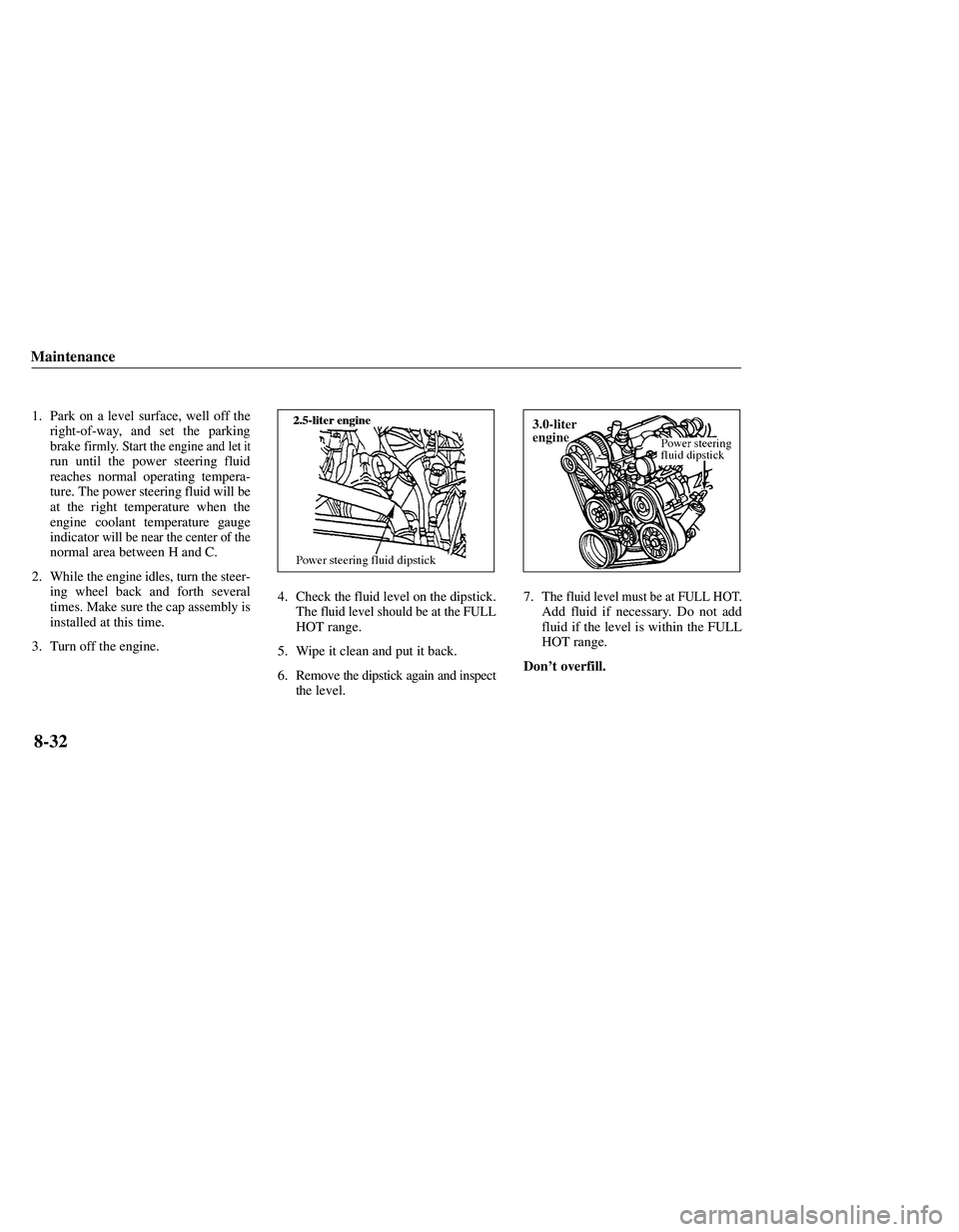 MAZDA MODEL B3000 4WD 2001  Owners Manual 