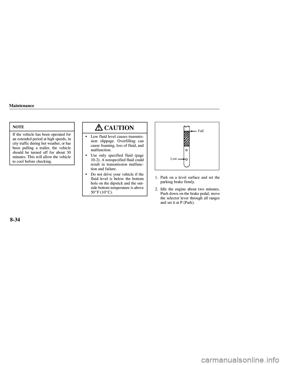MAZDA MODEL B3000 4WD 2001  Owners Manual 