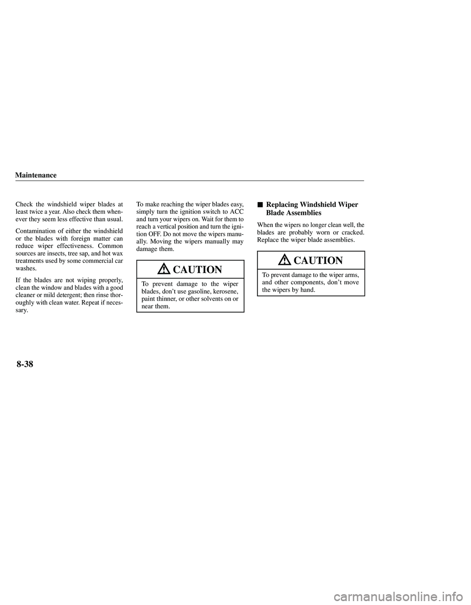 MAZDA MODEL B3000 4WD 2001  Owners Manual 
