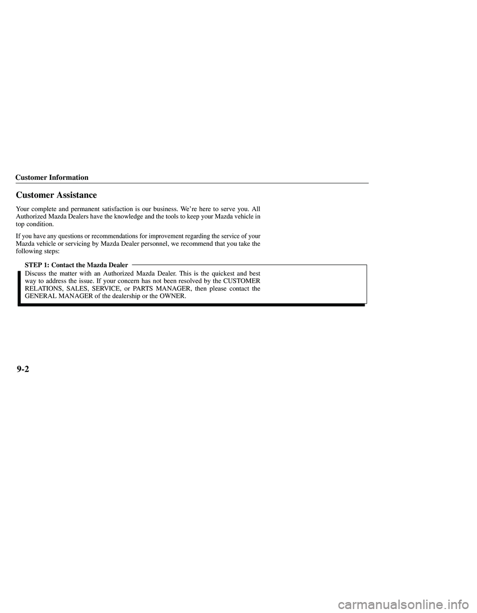 MAZDA MODEL B3000 4WD 2001  Owners Manual 