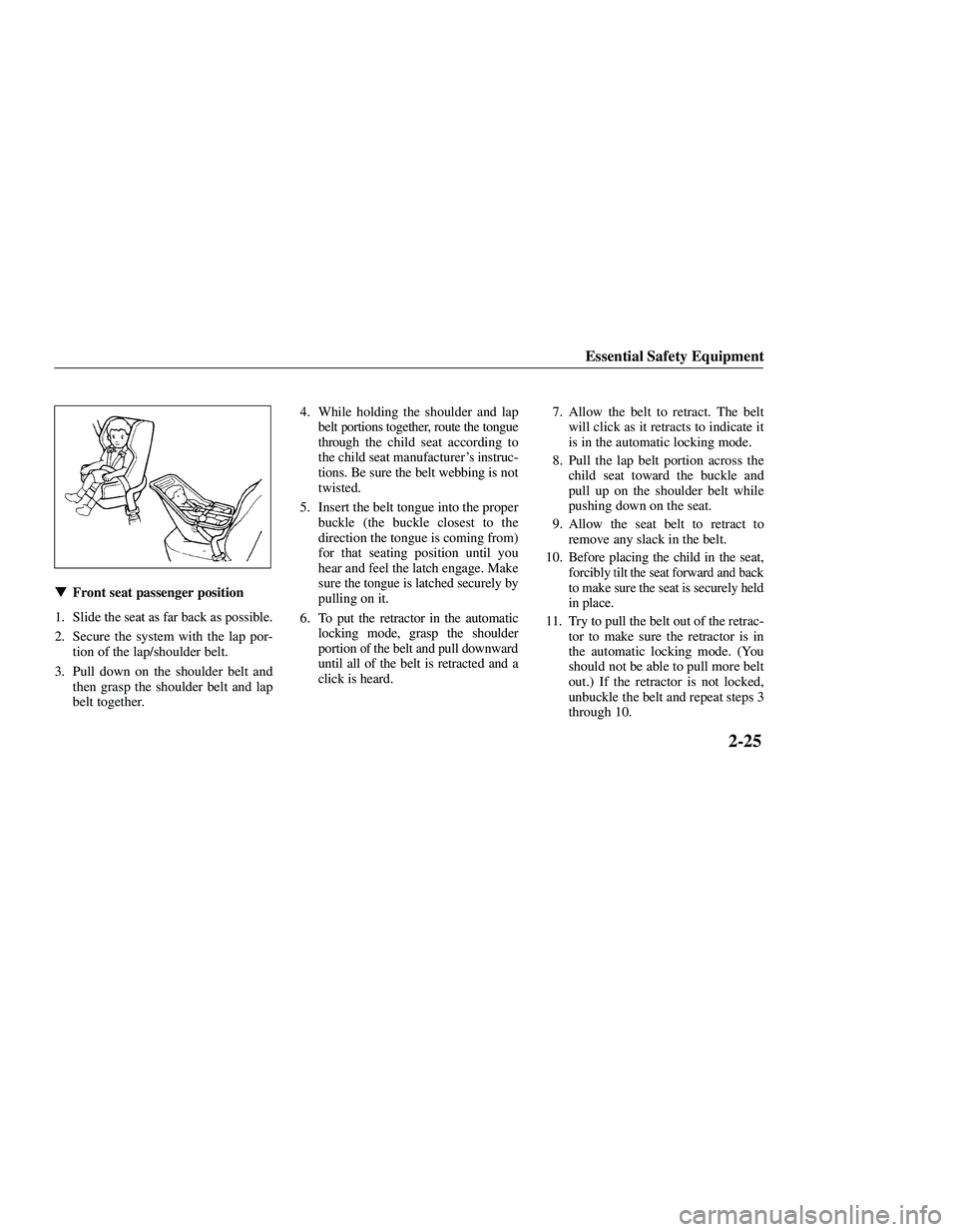 MAZDA MODEL B3000 4WD 2001  Owners Manual 
