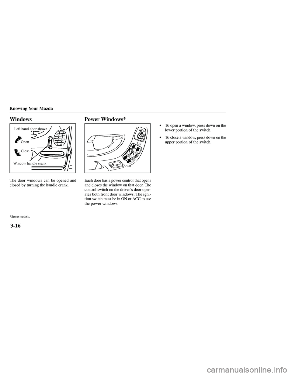 MAZDA MODEL B3000 4WD 2001  Owners Manual 