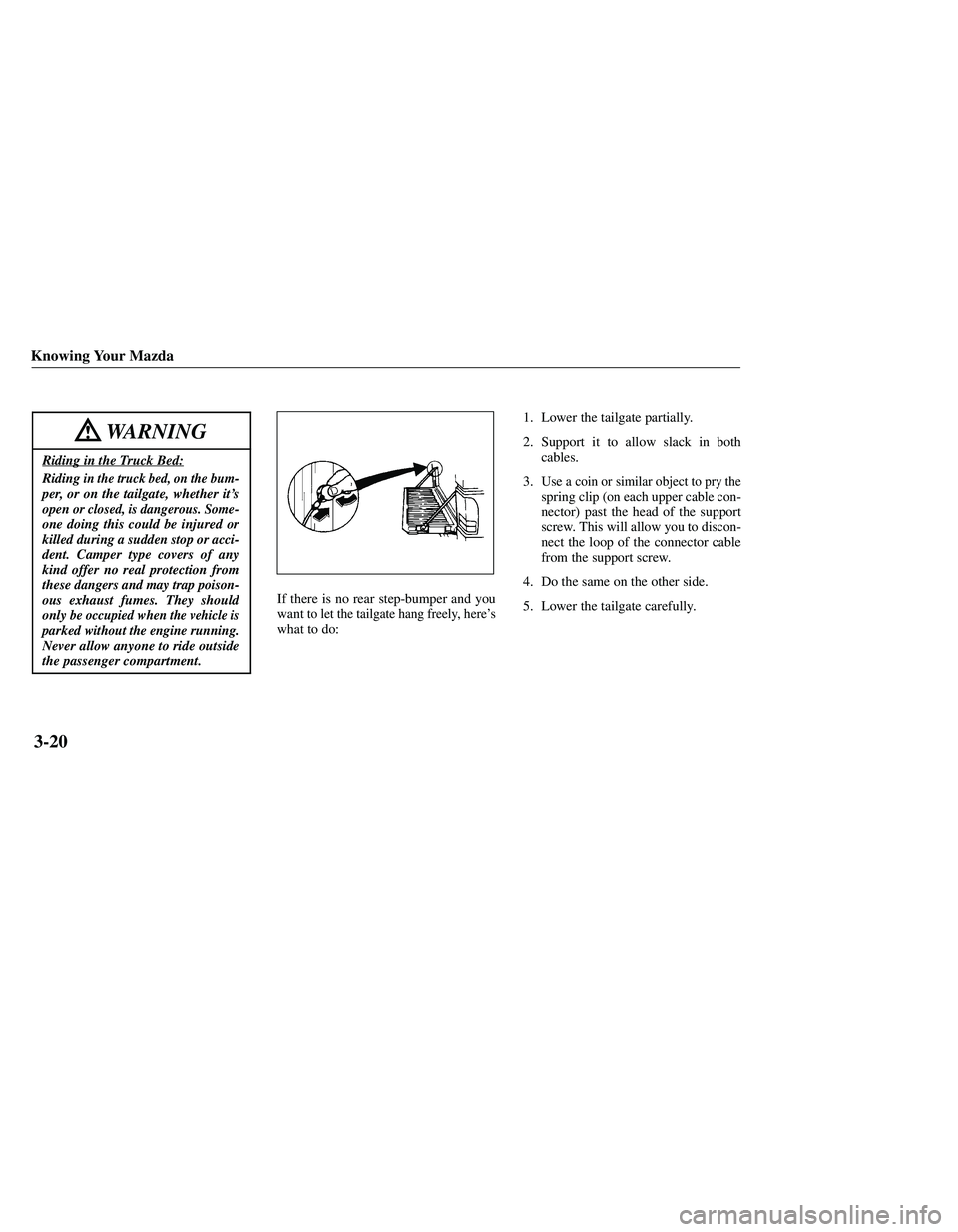 MAZDA MODEL B3000 4WD 2001  Owners Manual 