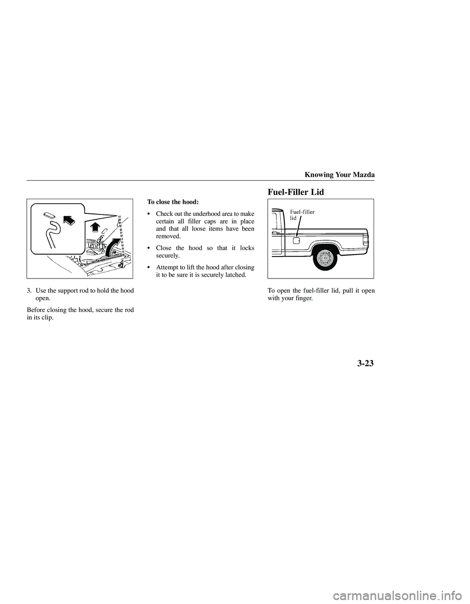 MAZDA MODEL B3000 4WD 2001  Owners Manual 
