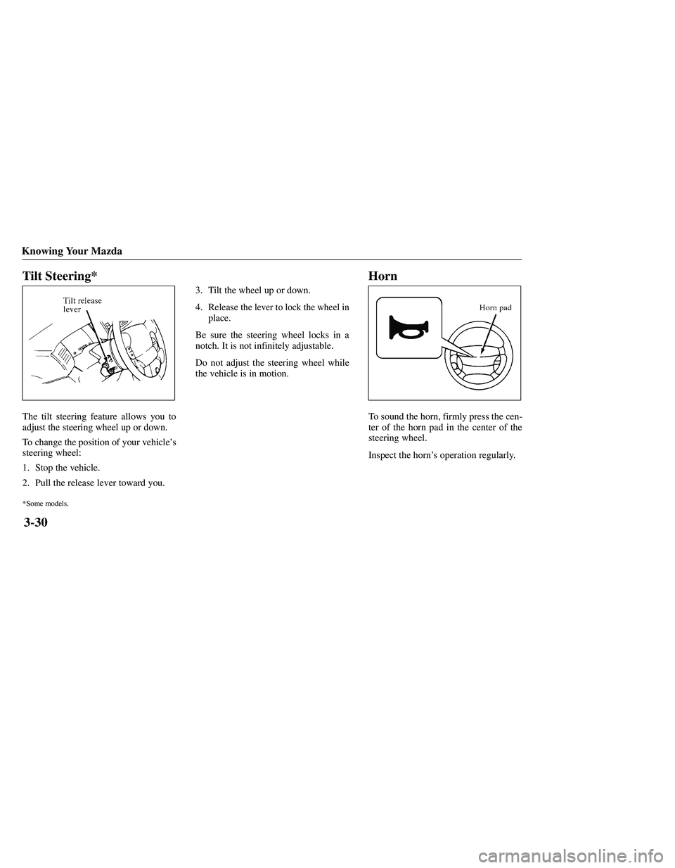 MAZDA MODEL B3000 4WD 2001  Owners Manual 