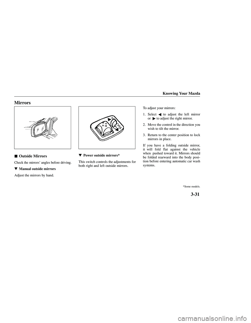 MAZDA MODEL B3000 4WD 2001  Owners Manual 