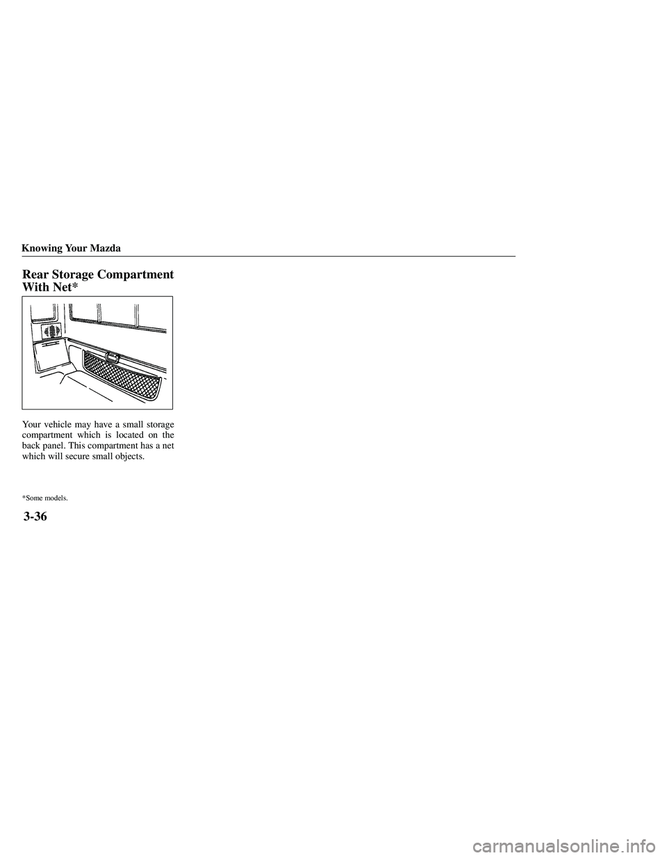 MAZDA MODEL B3000 4WD 2001  Owners Manual 