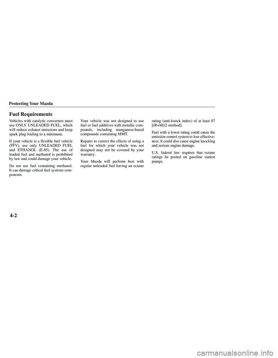 MAZDA MODEL B3000 4WD 2001  Owners Manual 