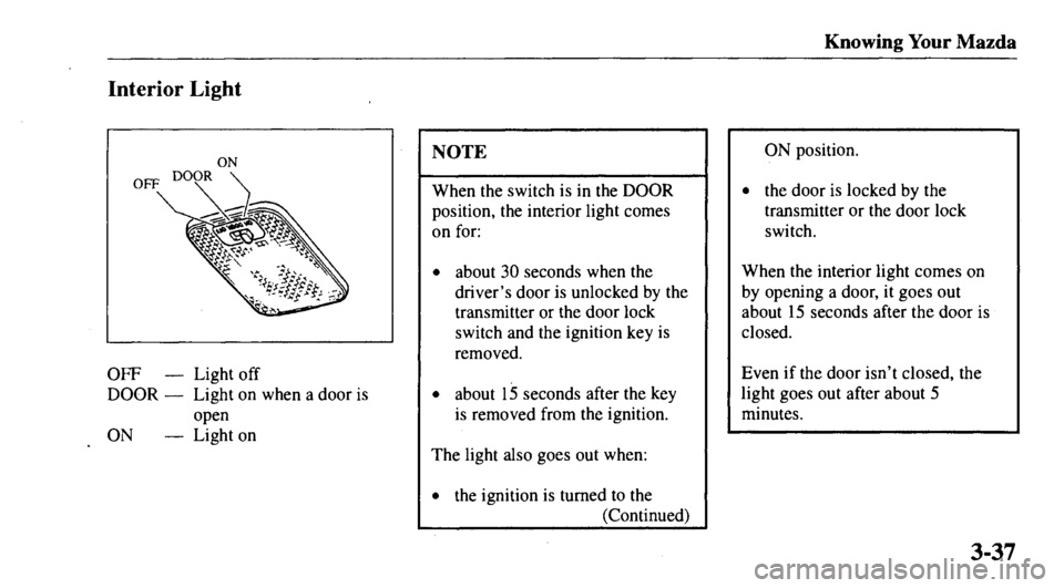MAZDA MODEL 626 2000  Owners Manual 