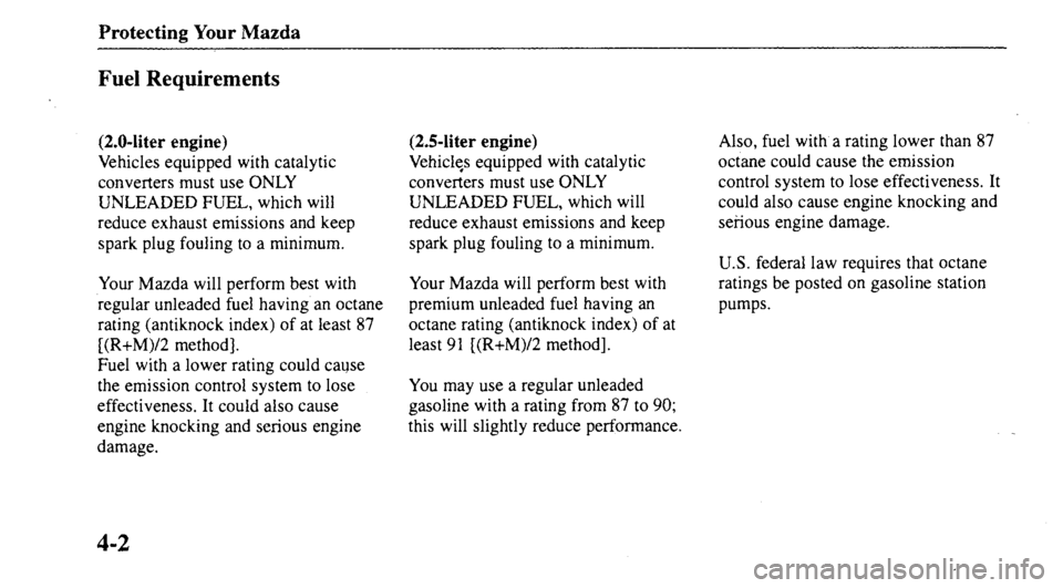 MAZDA MODEL 626 2000  Owners Manual 