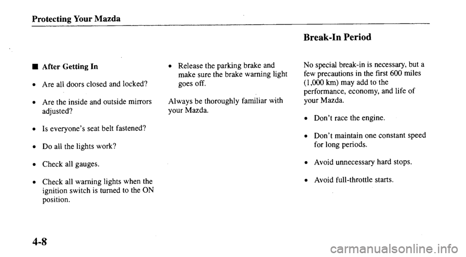 MAZDA MODEL 626 2000  Owners Manual 