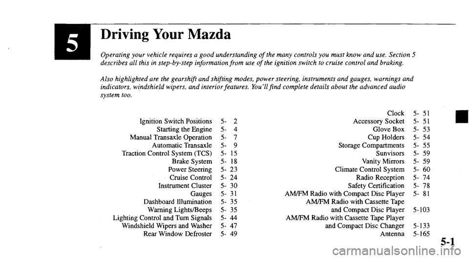 MAZDA MODEL 626 2000  Owners Manual 