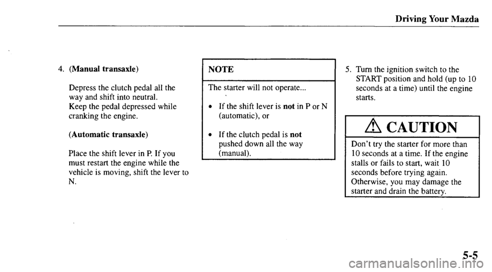 MAZDA MODEL 626 2000  Owners Manual 