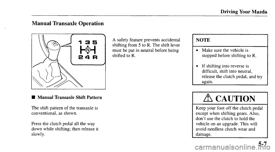 MAZDA MODEL 626 2000  Owners Manual 