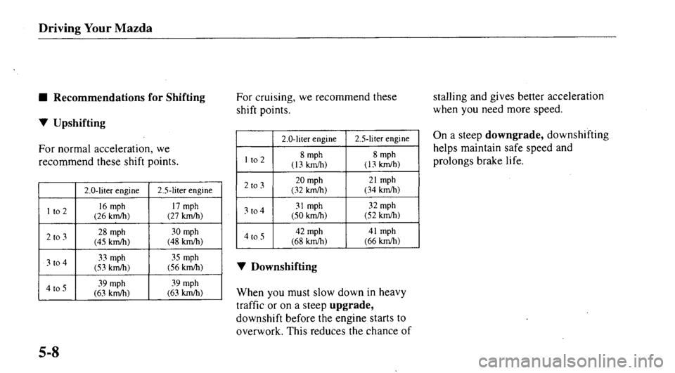 MAZDA MODEL 626 2000  Owners Manual 