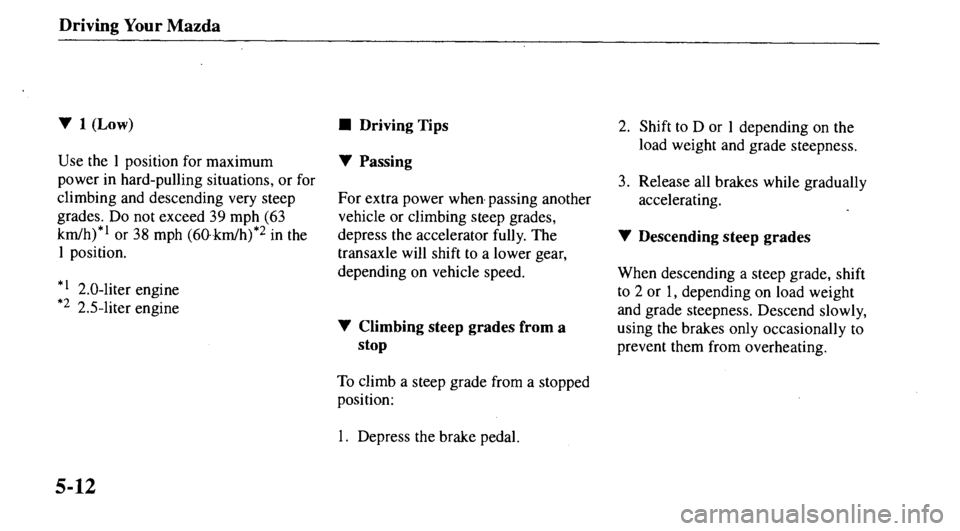MAZDA MODEL 626 2000  Owners Manual 