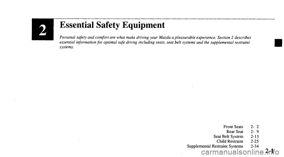 MAZDA MODEL 626 2000  Owners Manual 