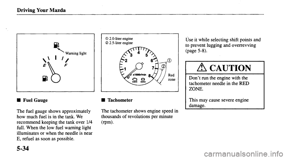 MAZDA MODEL 626 2000  Owners Manual 