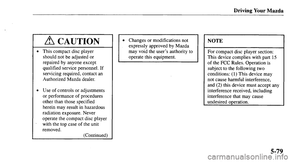 MAZDA MODEL 626 2000  Owners Manual 