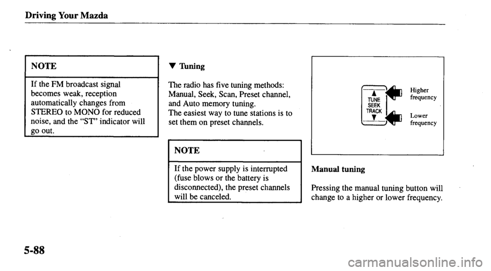 MAZDA MODEL 626 2000  Owners Manual 