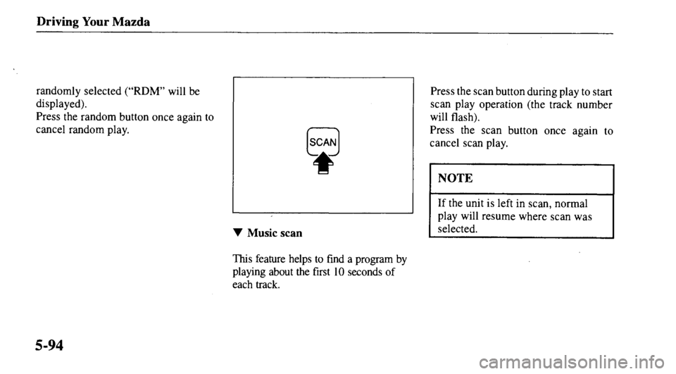 MAZDA MODEL 626 2000  Owners Manual 