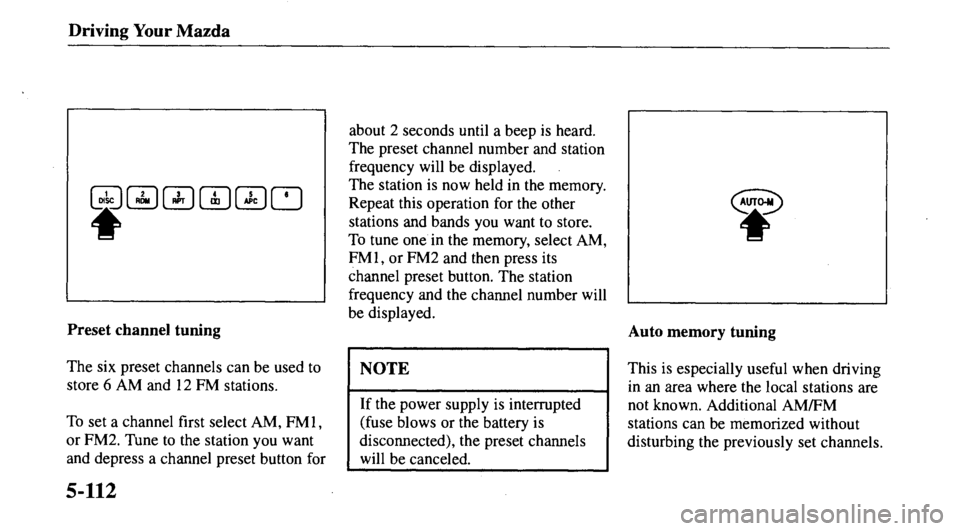 MAZDA MODEL 626 2000  Owners Manual 