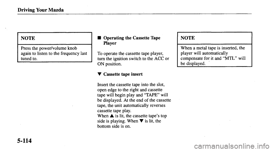 MAZDA MODEL 626 2000  Owners Manual 