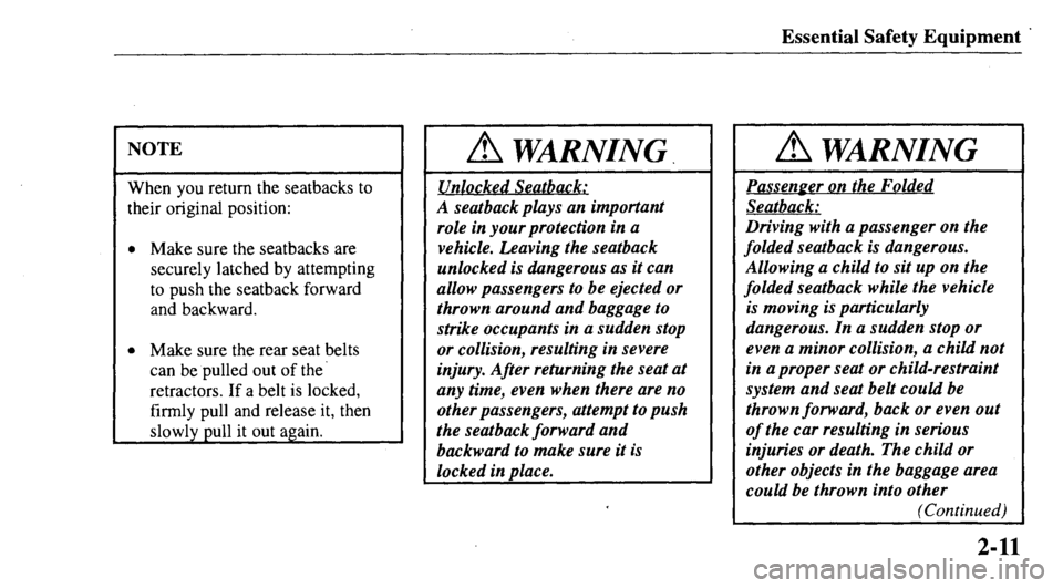 MAZDA MODEL 626 2000  Owners Manual 