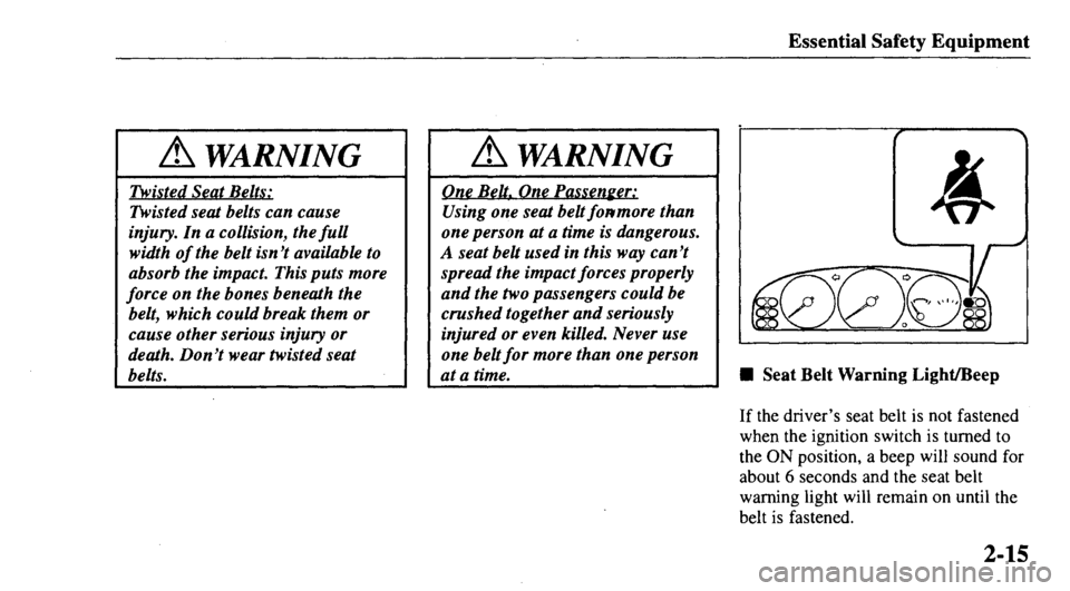 MAZDA MODEL 626 2000  Owners Manual 