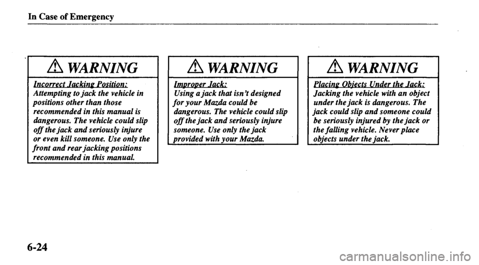 MAZDA MODEL 626 2000  Owners Manual 