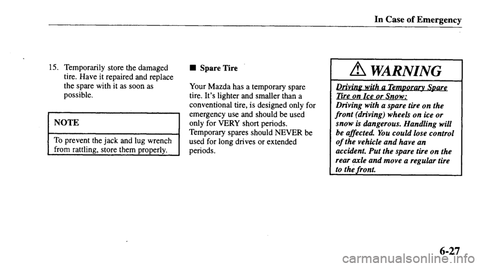 MAZDA MODEL 626 2000  Owners Manual 