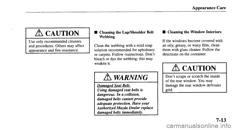 MAZDA MODEL 626 2000  Owners Manual 
