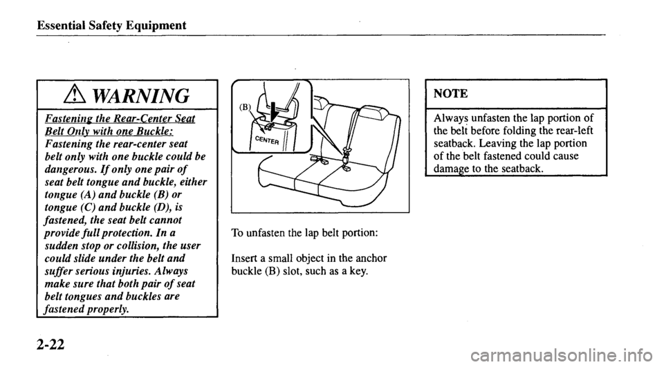 MAZDA MODEL 626 2000  Owners Manual 