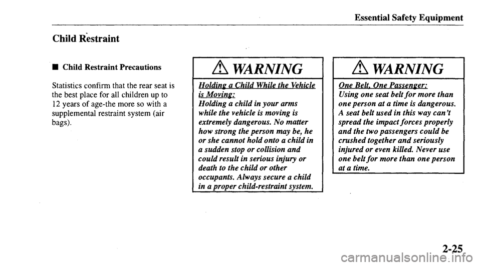 MAZDA MODEL 626 2000  Owners Manual 