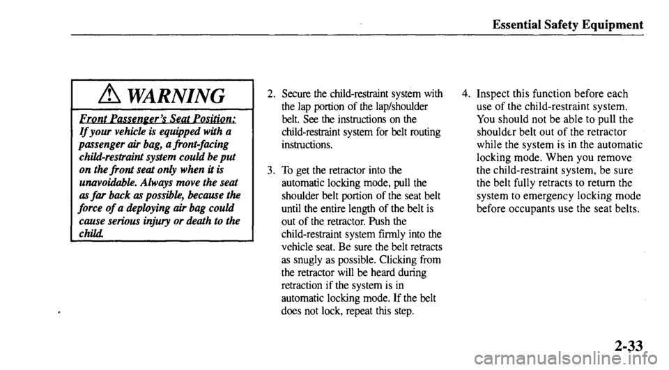 MAZDA MODEL 626 2000  Owners Manual 