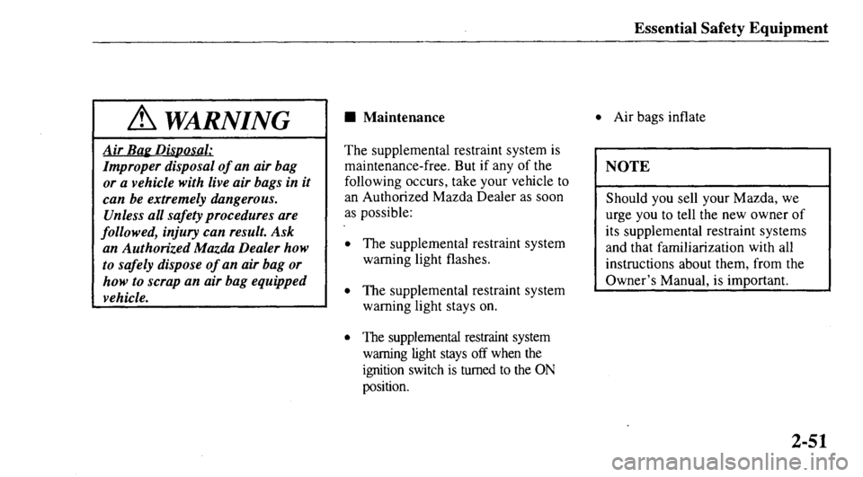 MAZDA MODEL 626 2000  Owners Manual 
