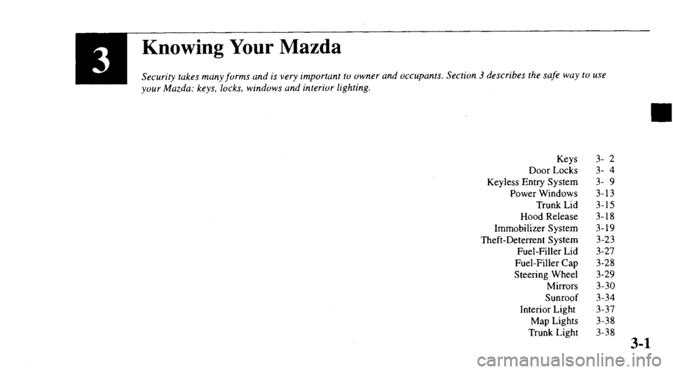MAZDA MODEL 626 2000  Owners Manual 