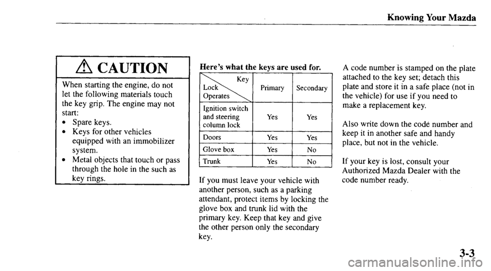 MAZDA MODEL 626 2000  Owners Manual 