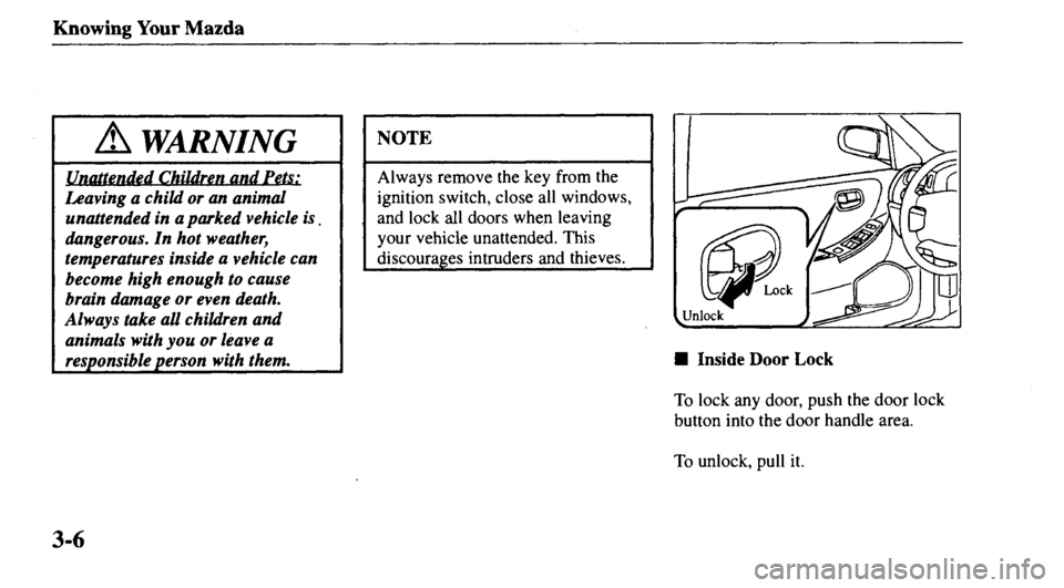 MAZDA MODEL 626 2000  Owners Manual 