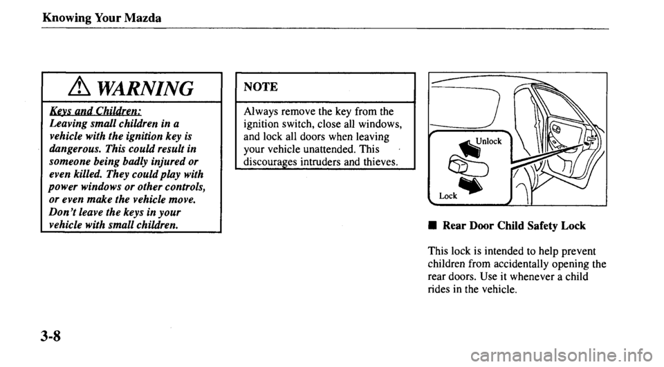 MAZDA MODEL 626 2000  Owners Manual 